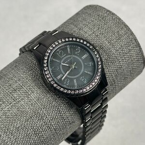 Anne Klein Watch Womens 31mm Gray MOP Dial Pave Bezel 6.75" Quartz New Battery
